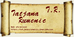 Tatjana Rumenić vizit kartica